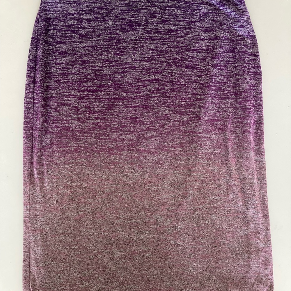 Liz Claiborne Purple Marled Ombre Midi Tube Skirt